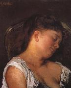 Sleeping woman Gustave Courbet